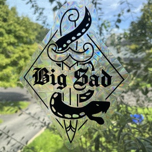 Big Sad Suncatcher Sticker | Rainbow Window Cling
