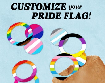 Pride Flag Ring & Circle Sticker | Mini Subtle Custom LGBTQIA+ Dots