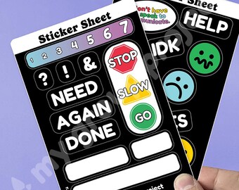 Communication Sticker Sheets