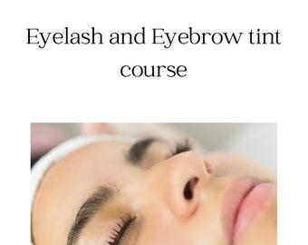 Eyelash and brow tint training manual. Editable course manual. Digital download. Beauty training. Beauty course. Training manual