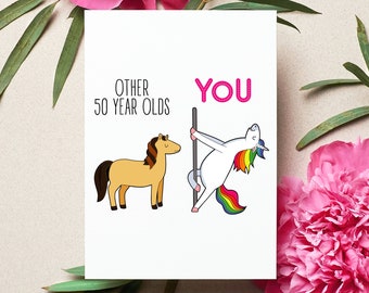 50th Birthday Card, Funny 50th Birthday For Her Card, 50th Birthday Gift Ideas, Thirty Birthday Card, 50 Years Old Gift