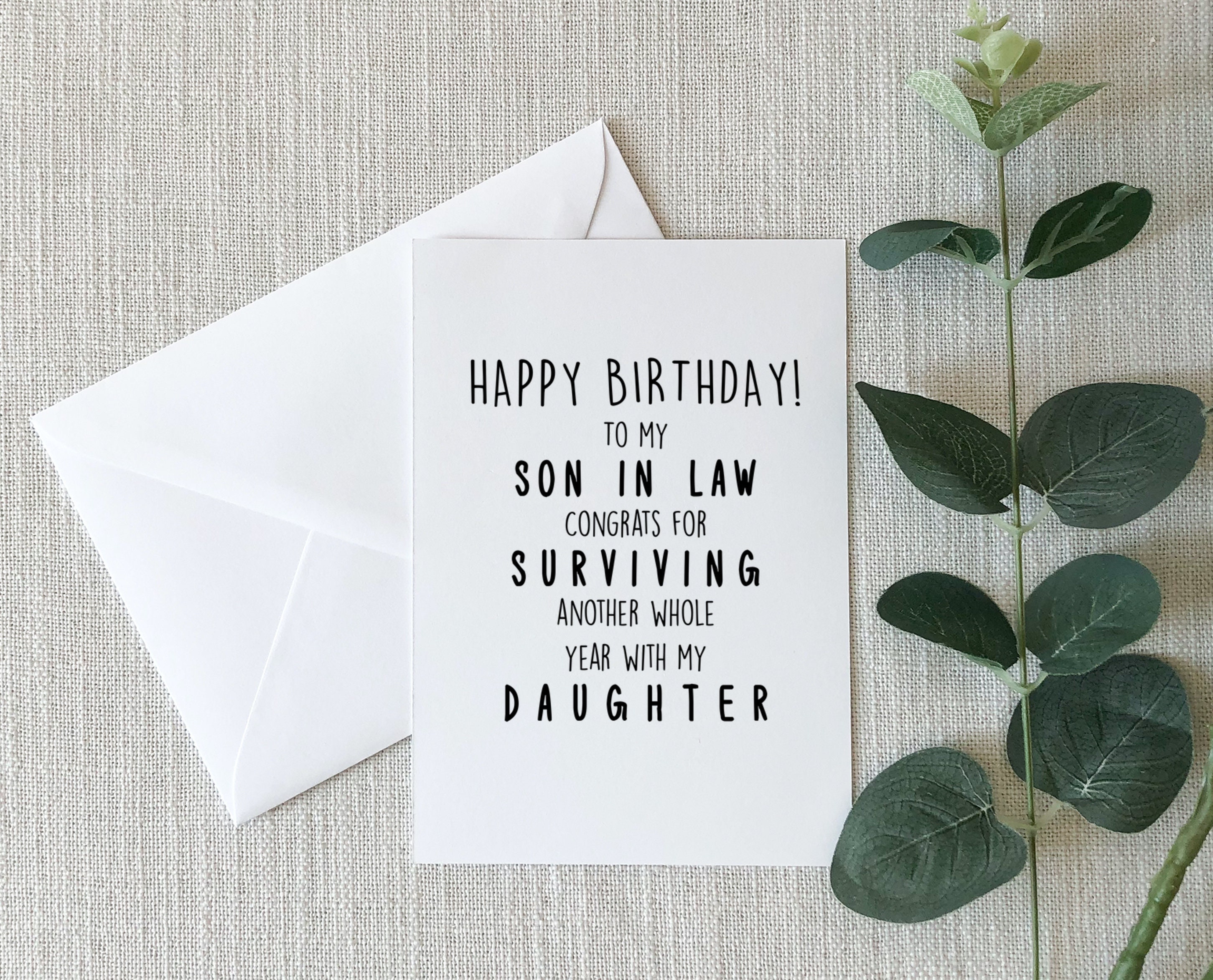 Son In Law Birthday Card Funny Birthday Card For Son-in-law - UK - View #8