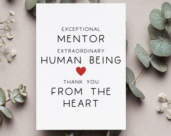 Mentor Thank You Card, Mentor For Women Gift, Mentor Teacher For Her Greeting Card, Mentor Appreciation Folded Card, Mentor Thank You Gift