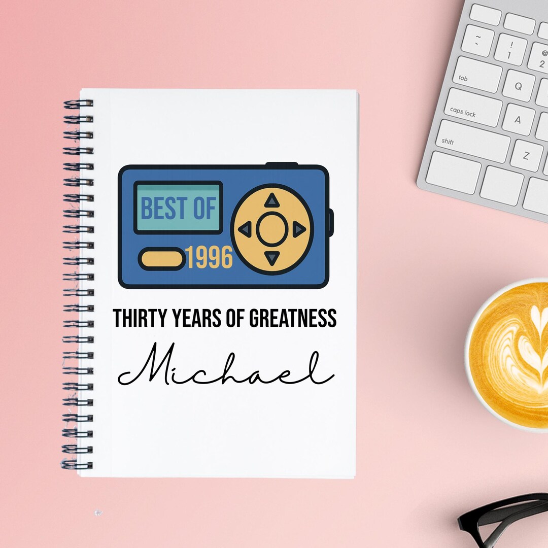 Personalized Best of 1995 Notebook, Custom 30th Birthday Gift, Born in ...