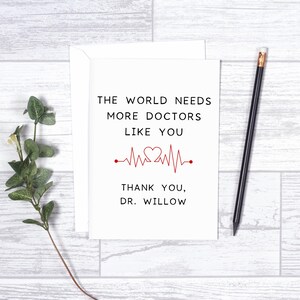 Personalized Thank You Doctor Card, Doctor Appreciation Gift, Medical Professional Greeting Card, Card For Doctor Best Friend, Dr Thank You image 4