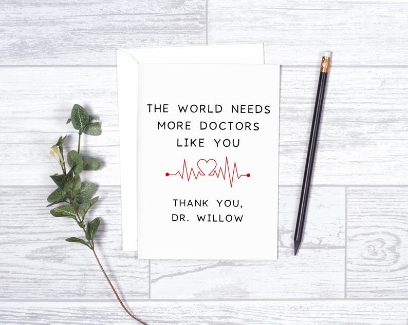 Personalized Thank You Doctor Card, Doctor Appreciation Gift, Medical Professional Greeting Card, Card For Doctor Best Friend, Dr Thank You image 4