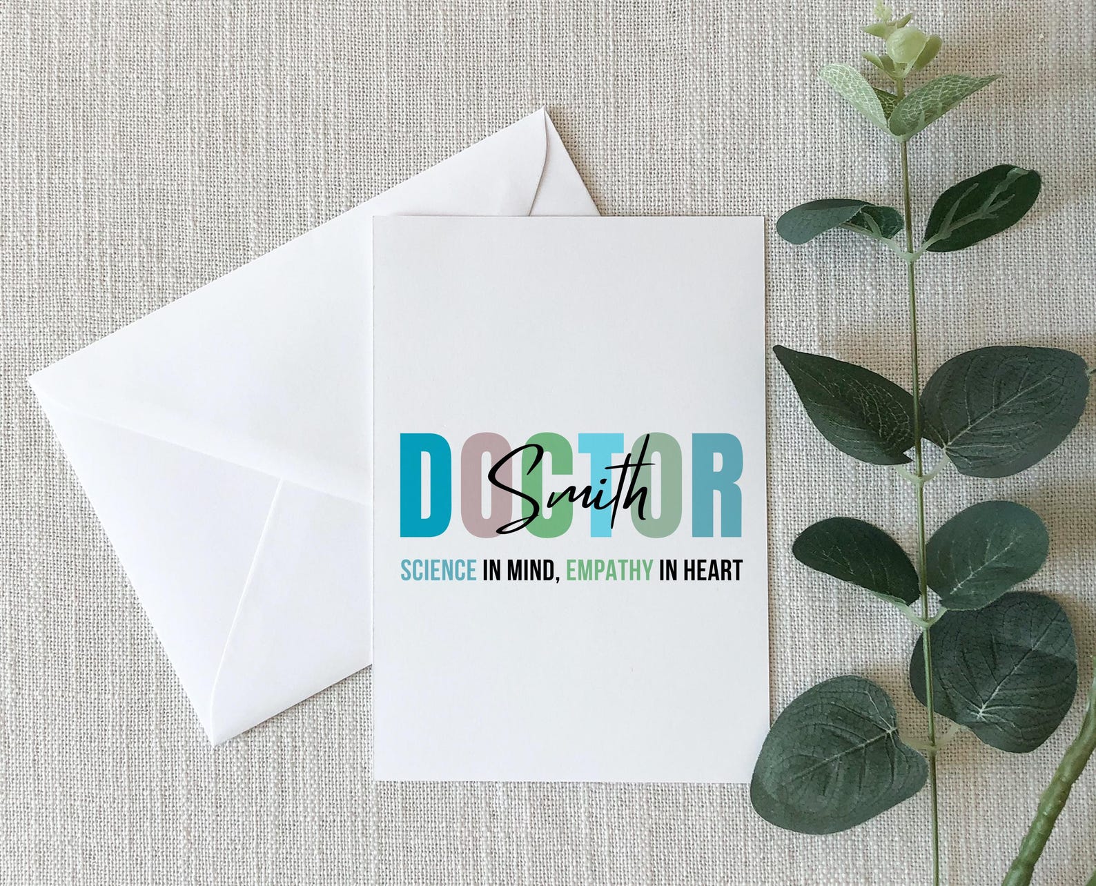 Personalized Doctor Thank You Card, Custom Doctor Graduation Gift ...
