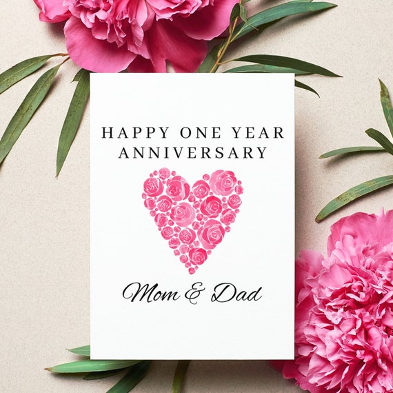 First Wedding Anniversary Gift From Parents 1st Wedding Etsy