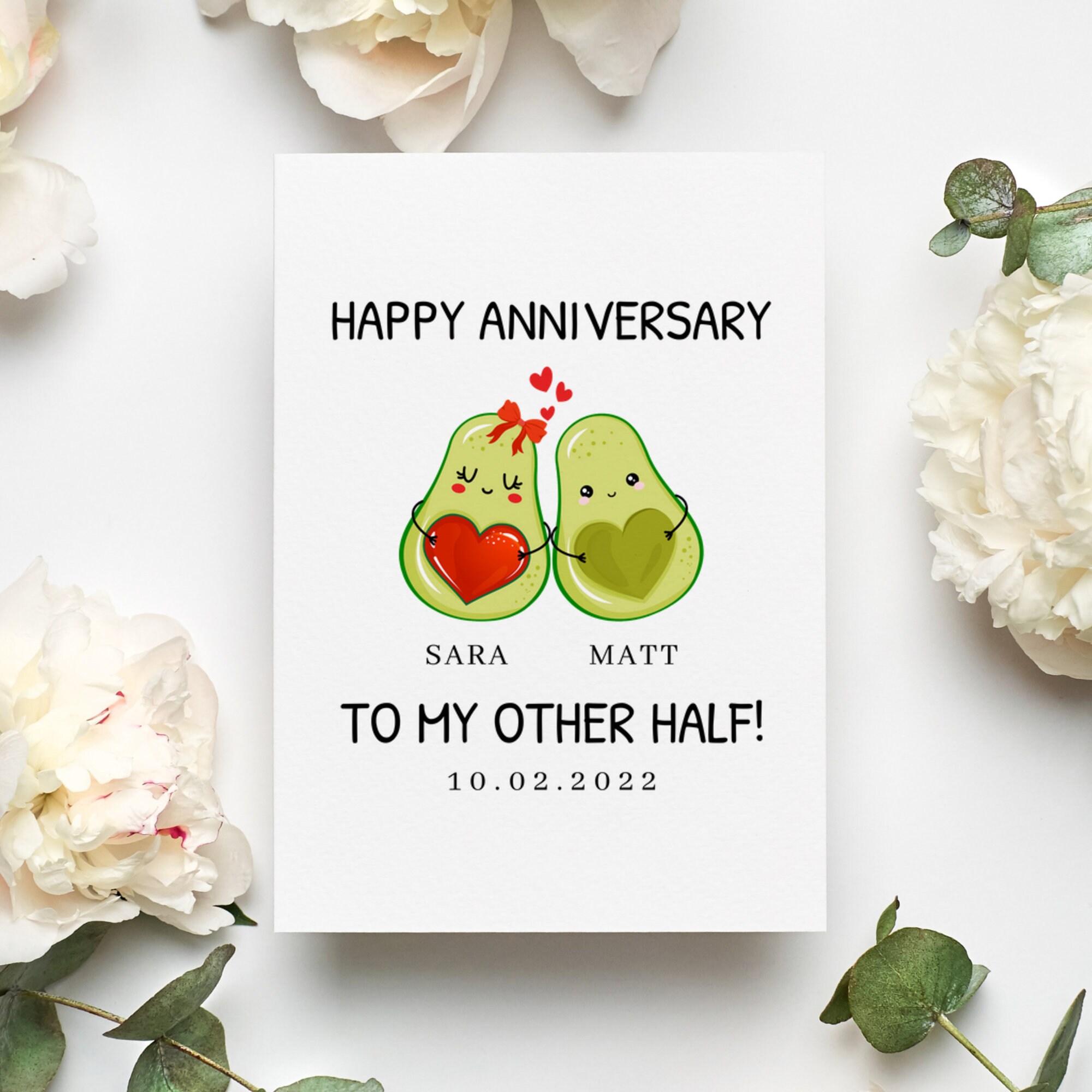 Personalized Wedding Anniversary Card, Anniversary Card for Husband ...