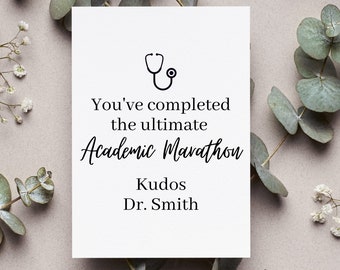 Personalized Doctor Graduation Card, Doctor Graduate Gift, Dr Graduation Greeting Card, Congrats Md Doctor Folded Card, Medical School Card