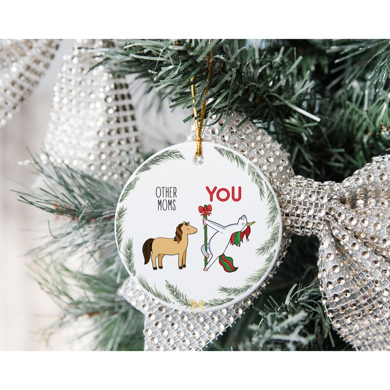 Mom Christmas Ornament, Funny Mom Gift, Best Mom Holiday Christmas