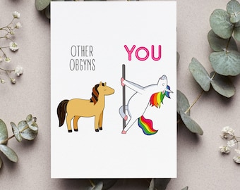 Obgyn Card, Residency Graduation Card, Funny Obgyn Card, Graduation Card, Match Day Gift, Obgyn Birthday Card, Match Day Residency Gift