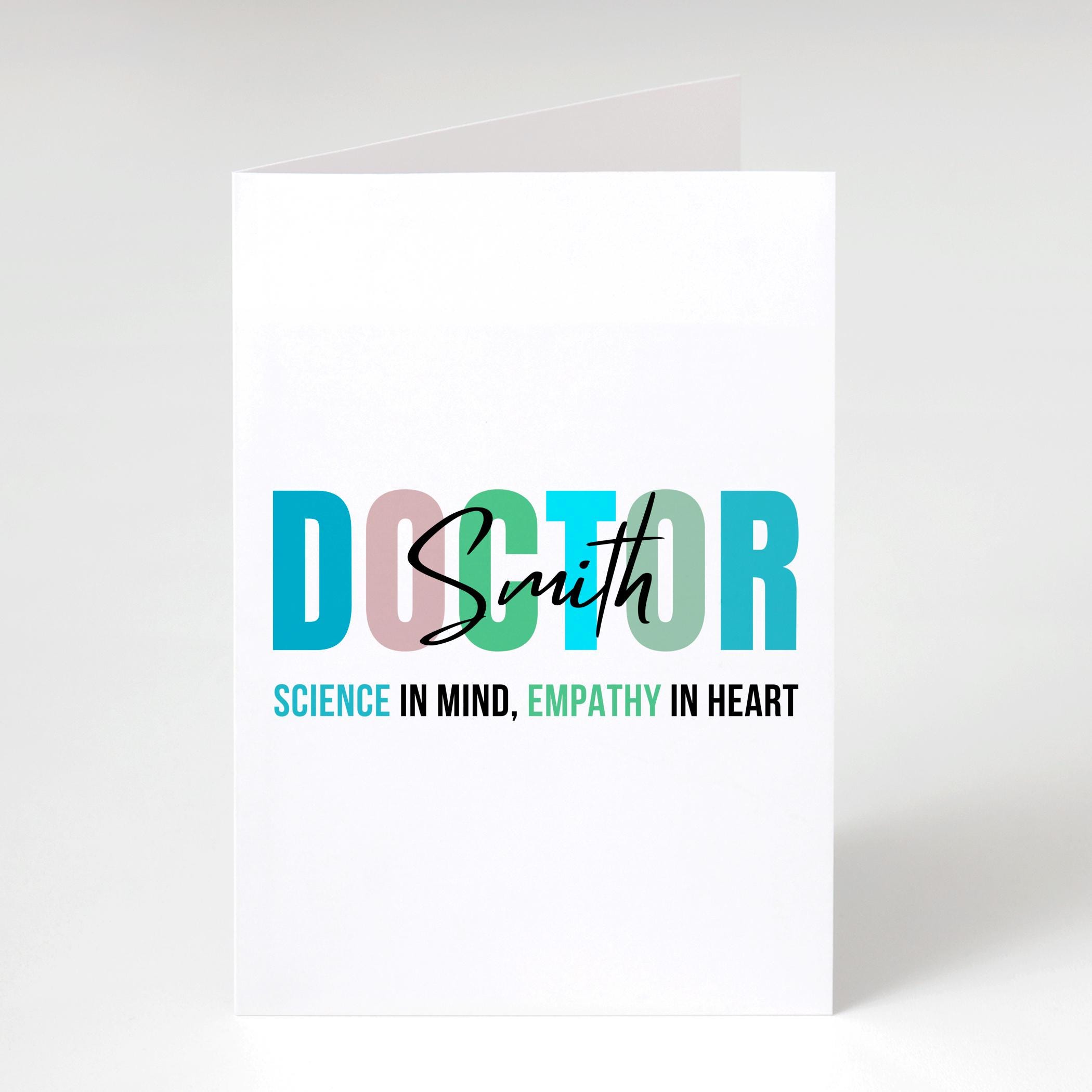 Personalized Doctor Thank You Card, Custom Doctor Graduation Gift ...