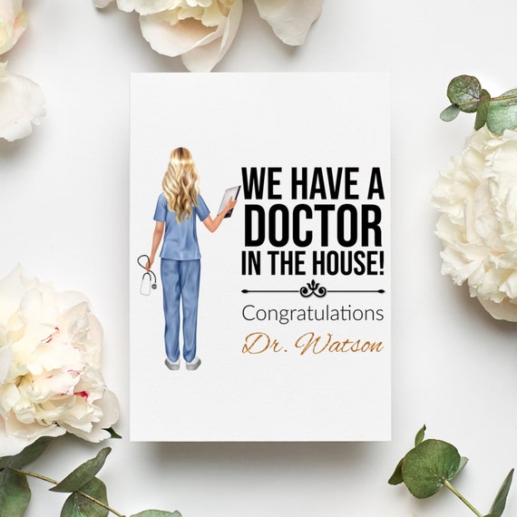 Personalized Doctor Graduation Card, Medical School Graduation 2026 Card, Graduation Gift For Daughter, We Have A Doctor In The House Card
