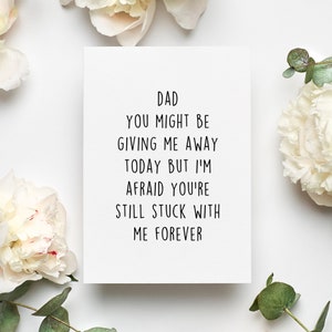 Father Of The Bride Card, Funny Father Of The Bride Card, Dad Wedding Day Card, Funny Wedding Day Gift For Dad, Father Of The Bride Gift