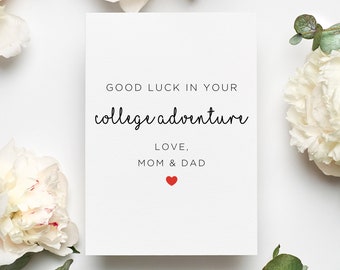 Good Luck College Card, College Gifts for Daughter, Going to College Gift for Daughter, College Card From Parents, Freshman College Gift