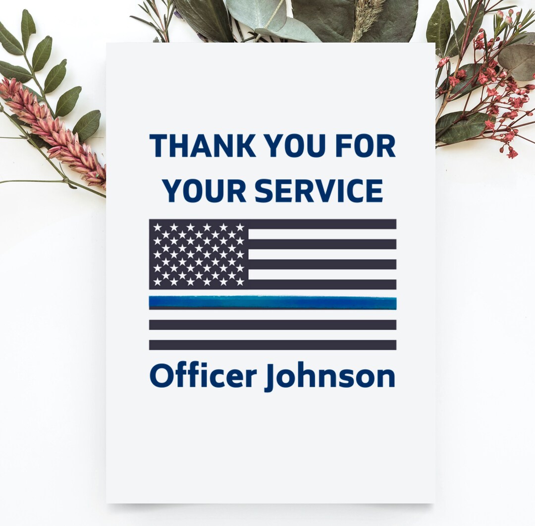 Police Week Card, Police Week Gifts, Police Officer Thank You Card ...