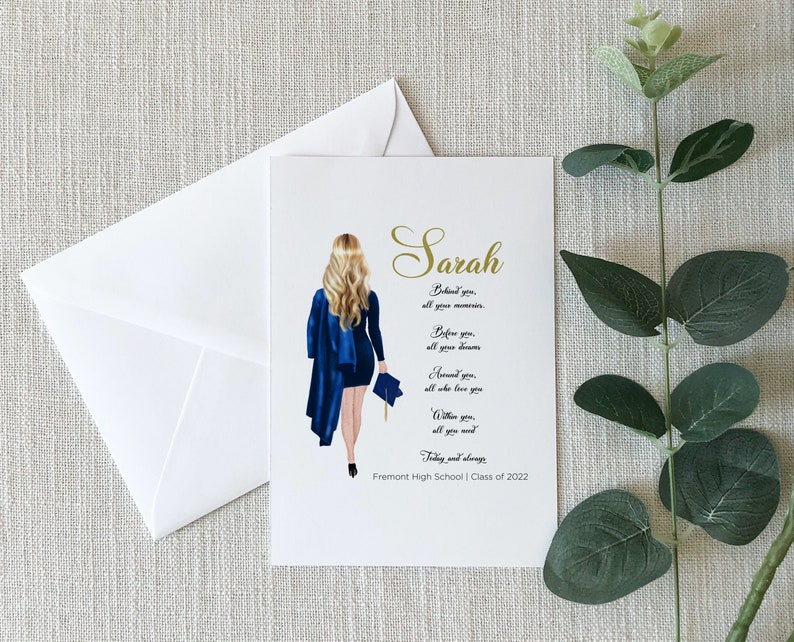 Personalized College Graduation Card, College Graduation Gift for Her ...
