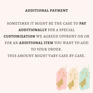 Additional payment