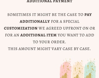 Additional payment