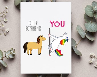 Boyfriend Card, Boyfriend Birthday Gift, Funny Boyfriend Greeting Card,Boyfriend Anniversary Gift, Boyfriend Birthday Card