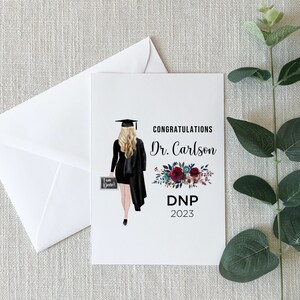 Personalized Doctor Of Nursing Practice Graduation For Her Card, Custom Doctor Of Nursing Graduate Congratulations For Women Gift image 6