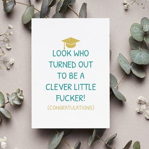 Funny Graduation Card, Funny Graduate Card, Congratulations Greeting Card, Graduation Gift For Her,  Funny Graduate Gift