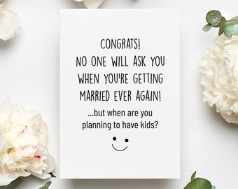 Congrats Wedding Card Funny, Funny Wedding Gift For Couple, Wedding Gift For Couple Funny, Wedding Card From Parents, Sarcastic Wedding Card
