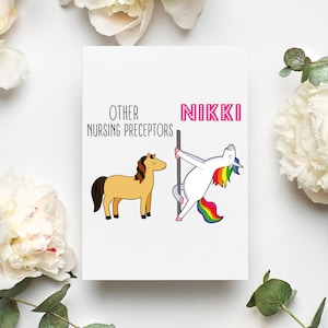 Personalized Nursing Preceptor Card, Nurse Preceptor Thank You Gift, Nurse Preceptor Birthday Card, Funny Nursing Preceptor Greeting Card