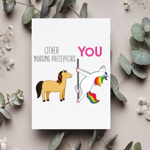 Nursing Preceptor Card, Nurse Preceptor Thank You Gift, Nurse Preceptor Birthday Card, Funny Nursing Preceptor Greeting Christmas Card