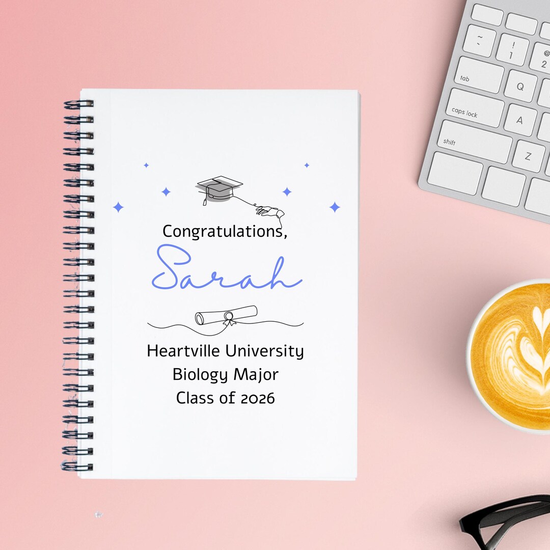 Note Book For Graduation Personalized College Graduation Congrats Notebook, Granddaughter ...