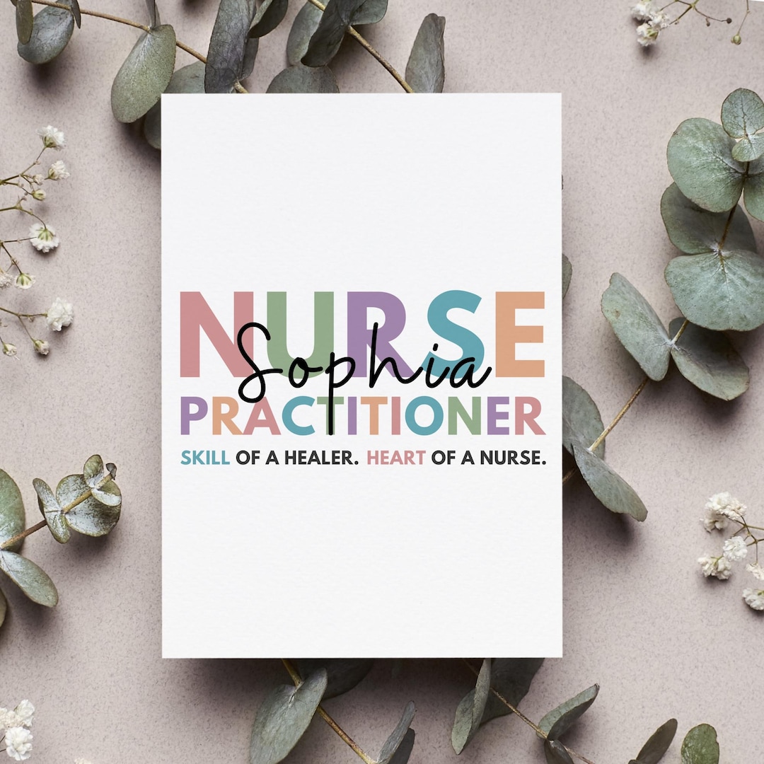 Personalized Nurse Practitioner Card, Np Appreciation Gift, Nursing ...