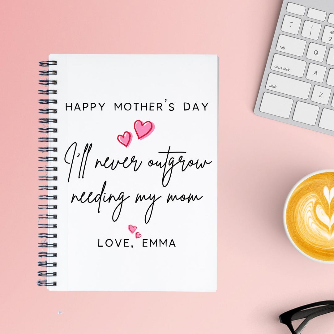 Personalized Mother's Day From Daughter Notebook, Happy Mothers Day ...