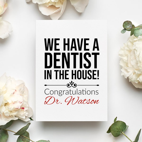 Dentist Graduation Etsy