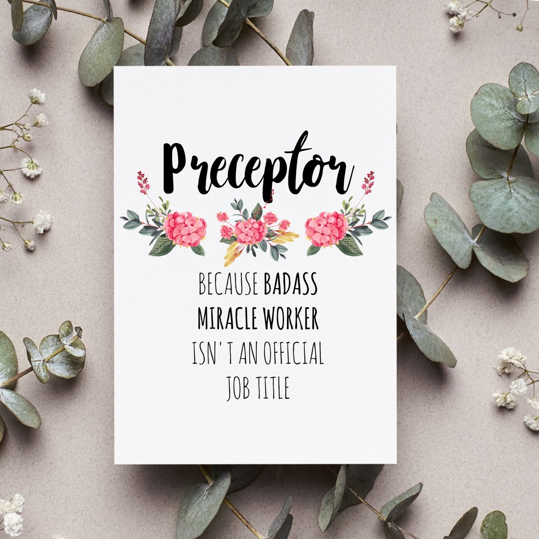 Preceptor Sticker Preceptor Card, Pharmacy Preceptor Gift, Nurse Preceptor Birthday Card ...