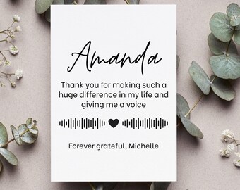 Personalized Thank You Slp Card, Speech Therapist Appreciation Gift, Slp Week Greeting Card, From Patient Folded Card, Slp Week Gift