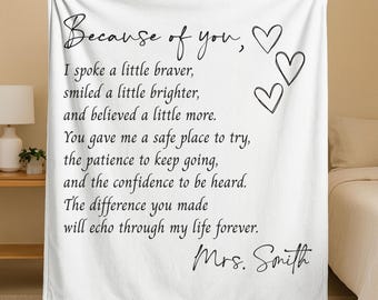 Personalized Slp Thank You Fleece Blanket, Slp Appreciation Sherpa Fleece, Communication Specialist Blanket Gift