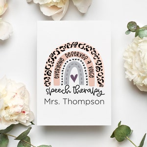 Personalized Slp Card, Speech Language Pathologist Card, Slp Gift, Speech Therapist Appreciation Card, Speech Pathologist Week Card