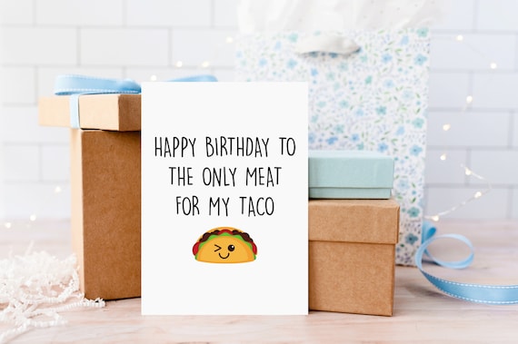 Freche Valentinstagskarte "To My Only Meat For My Taco" – Für Ehemann Oder Freund, 20x13,5 Cm