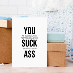 Funny Graduation Card For Guys, Gag Gift Graduation Card, Funny Graduation Gift For Friend, Graduation Gift for Men, Graduation Card For Him image 2