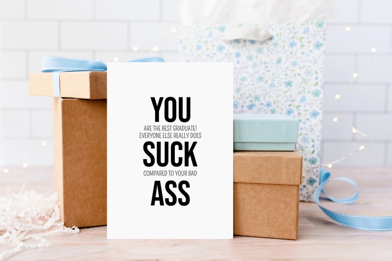 Funny Graduation Card for Guys Gag Gift Graduation Card Etsy