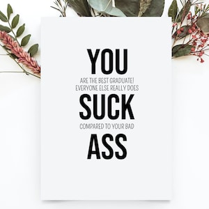 Funny Graduation Card For Guys, Gag Gift Graduation Card, Funny Graduation Gift For Friend, Graduation Gift for Men, Graduation Card For Him image 1