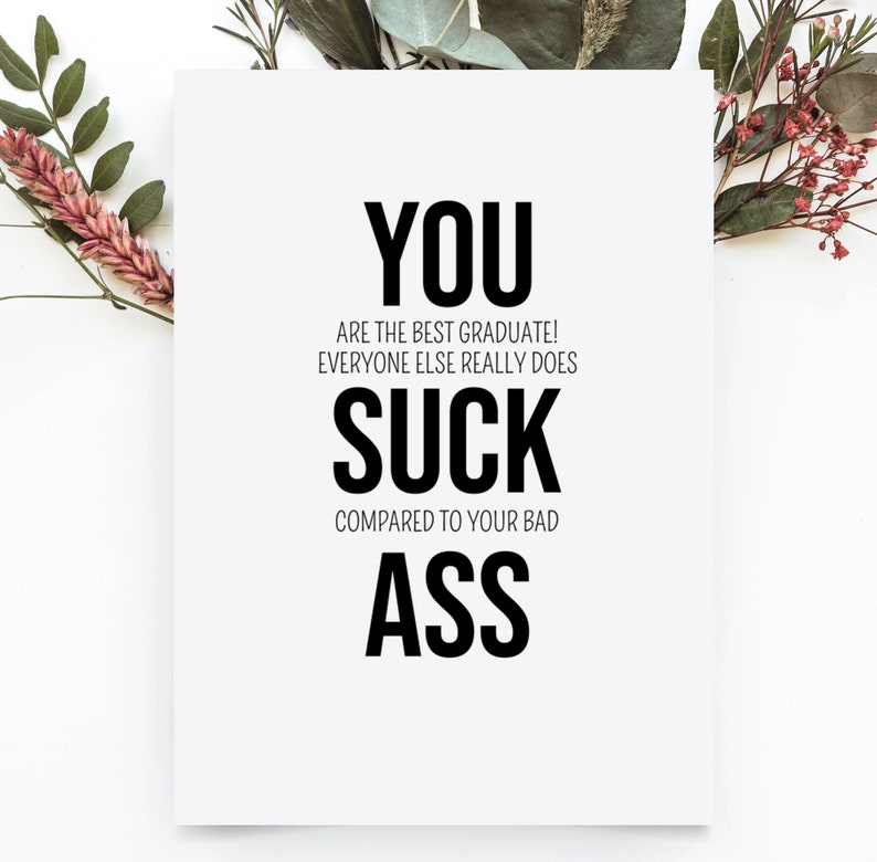 Funny Graduation Card for Guys Gag Gift Graduation Card Etsy