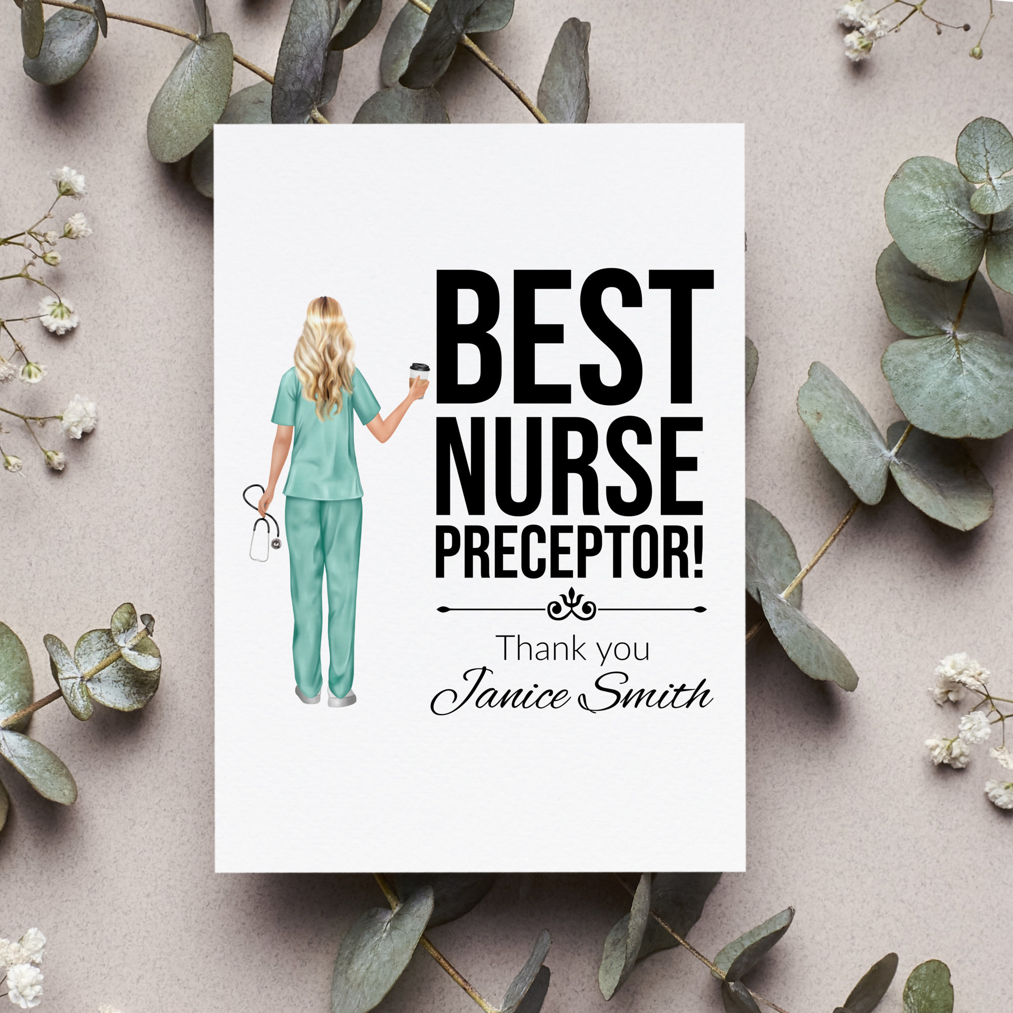 Preceptor Week Custom Nurse Preceptor Thank You Card, Nursing Preceptor Personalized ...