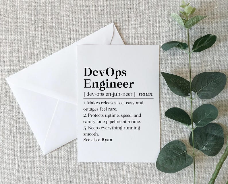 Personalized Devops Engineer Card, Devops Definition Gift, Devops Birthday Greeting Card, It Coworker Folded Card, Devops Definition Gift Bild 3