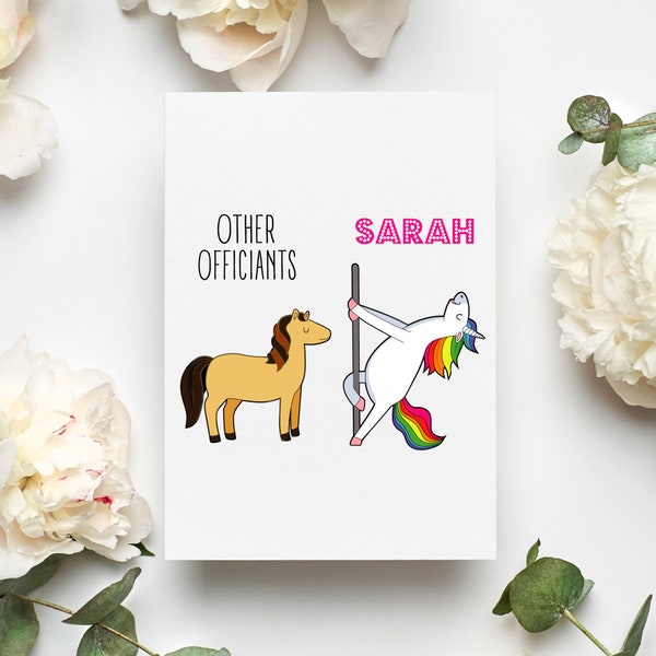 Personalized Officiant Card, Funny Officiant Card, Officiant Wedding Gift, Officiant Thank You Card, Officiant Birthday Card, Officiant Gift