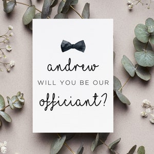 Personalized Officiant Proposal Card, Officiant Card, Officiant Wedding Gift, Officiant Card From Bride, From Groom Card, Officiant Gift