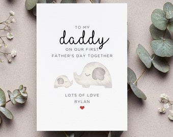 Personalized First Fathers Day Gift from Baby, Daddy 1st Father's Day Card, First Born Father's Day Card, Father's Day Card From Baby