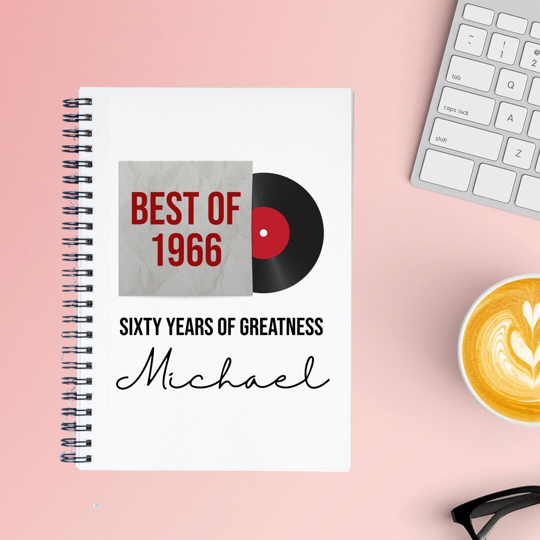 Personalized Sixtieth Birthday Notebook, 60th Bday Gift, 1965 Birthday ...