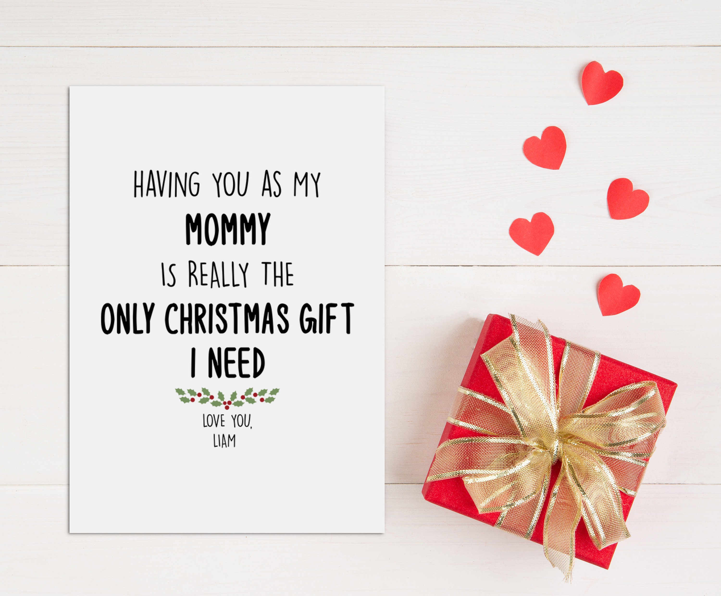 MUCHNEE Gifts for Mom from Daughter and Son, To My Mom Gift for Mum  Grandma, Ornament Christmas Cards, Xmas Cards, Merry Christmas Card with  Ornament